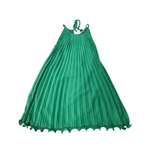 Bailey 44 Kelly Green Halter Tie Pleated Dress (size 0)